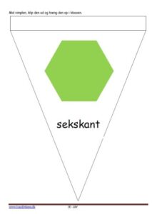 Vimpler med geometriske figurer. Matematikundervisning.