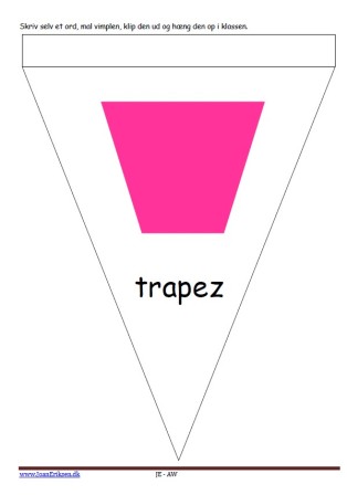 Vimpler med geometriske figurer. Matematikundervisning.