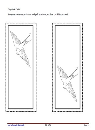 Bogmærker til undervisningen i temaet fugle og landbrug.