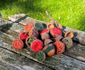 Broderi - fund og fantasi: Skovens gaver. Agernhatte