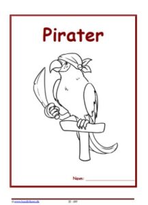 Forside til hæfte med temaet pirater.