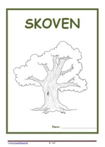 Forside til hæfte med temaet skoven.