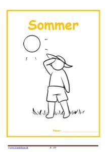 Forside til hæfte med temaet sommer.