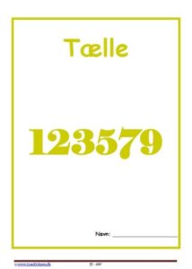 Forside til hæfte med temaet tælle