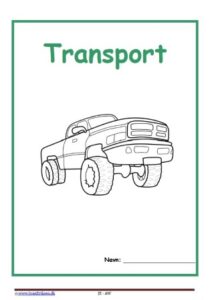 Forside til hæfte med temaet Transport