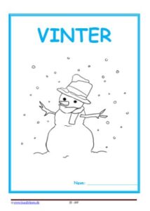 Forside til hæfte med temaet vinter.