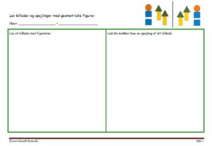 Elevopgaver med spejling, makker arbejde.