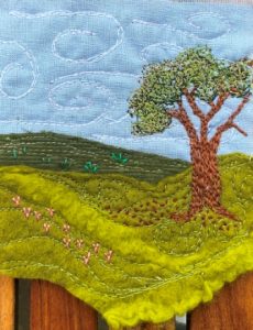 Kursus i Mini landskaber med maskinbroderi og frit håndbroderi.