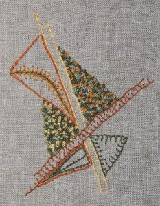 Kursus i frit broderi med grundlæggende sting.