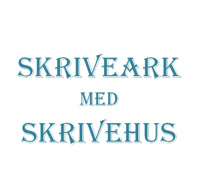 Skriveark med skrivehus
