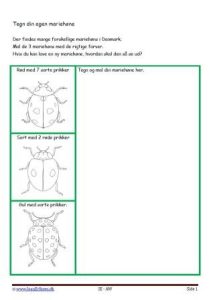 Tegn, design og mal en mariehøne.