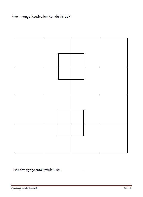 Elevopgave til matematikundervisningen.