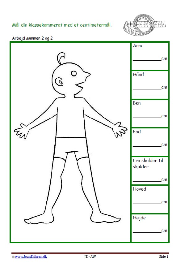 Elevopgave med måling af et menneske.