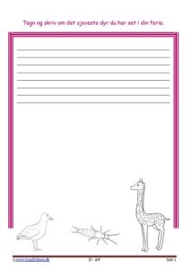 Elevopgave til 1. skoledag og 1. dag efter en ferie.