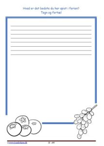 Elevopgave til 1. skoledag og 1. dag efter en ferie.