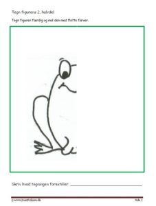Undervisningsopgaver med spejling. Tegn den anden halvdel. Frø