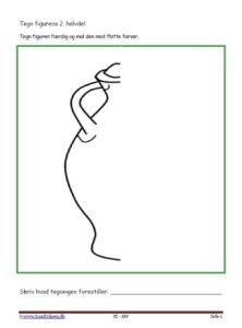 Undervisningsopgaver med spejling. Tegn den anden halvdel. Krukke