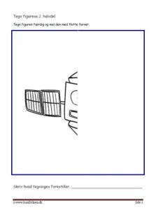 Undervisningsopgaver med spejling. Tegn den anden halvdel. Satellit