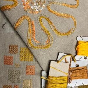 Kursus i visibel mending med både frit- og tællebroderi