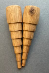 Hånddrejet hedebopinde til hedebobroderi.