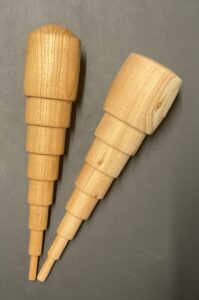 Hånddrejet hedebopinde til hedebobroderi.