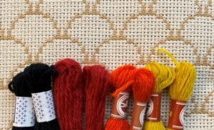 Kit til retro pung med korssting.