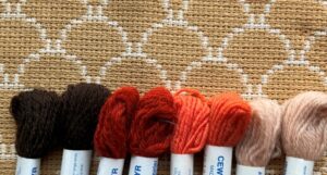 Kit til retro pung med korssting.