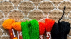 Kit til retro pung med korssting.