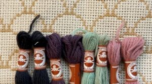 Kit til retro pung med korssting.