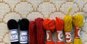 Kit til retro pung med korssting.