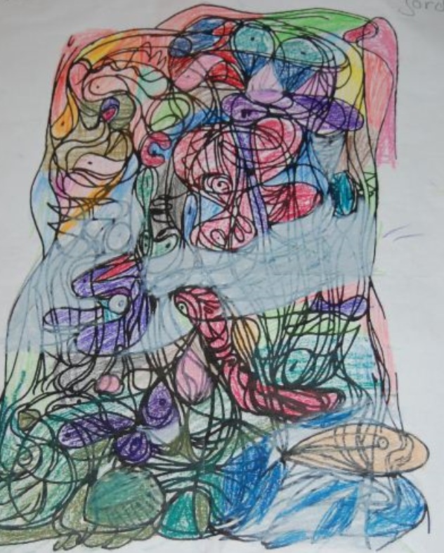 Asger Jorn i billedkunst undervisning, Autotegning.