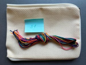 Lynlåspung klar til broderi Aida 4,4